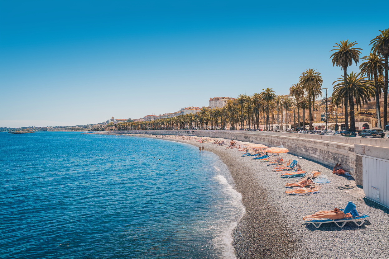 plage-galets-mer-mediterranee-palmiers