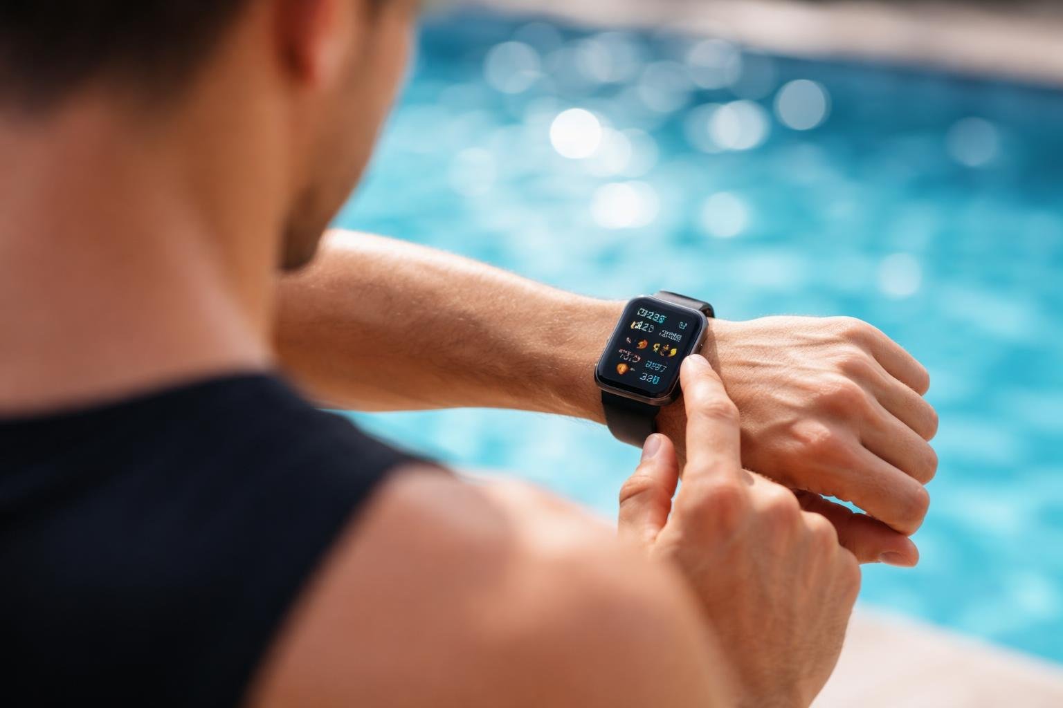 personne-montre-sport-eau-scintillante