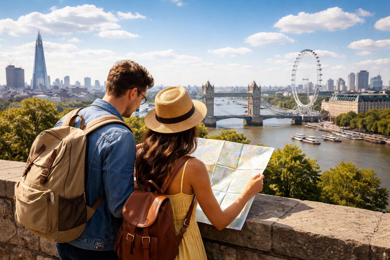 londres-touristes-tour-bridge-london-eye